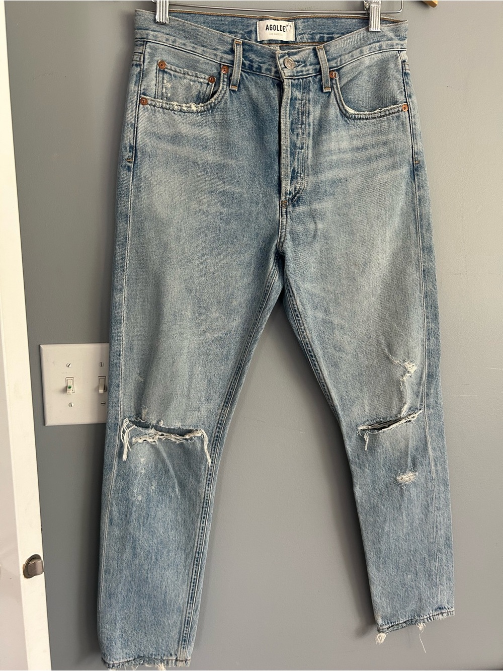 AGOLDE Light Blue Distressed women’s Jeans